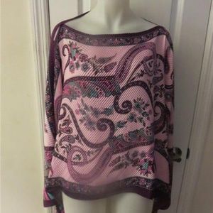 NEW WOMENS VIVI DESIGN PURPLE/PINK/GREEN FLORAL DE